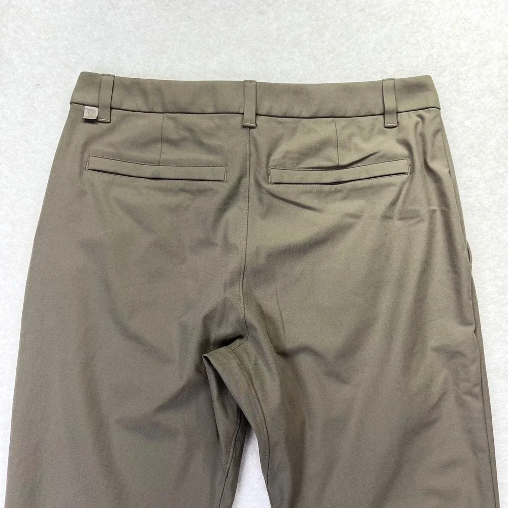 Lululemon Commission Slim Fit Pant 32 Recycled Polyester Khaki Green Golf Chino